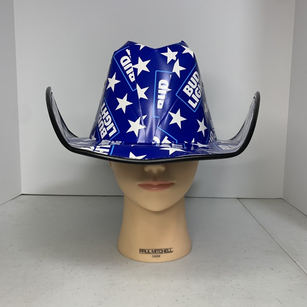 Bud Light Beer Box Cowboy Hat – Adult‎ Size Cardboard Novelty Hat NWT